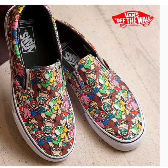 vans slip on mario